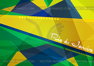 Abstract concept geometric Brazil background - vector clip art