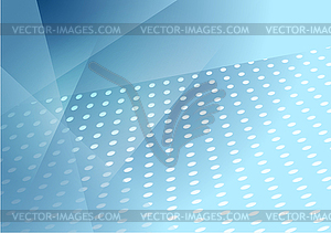 Абстрактный синий технический фон пунктирная - векторное изображение клипарта