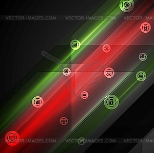Bright tech comminication background - vector clipart