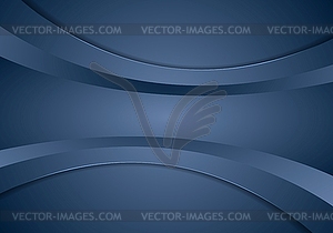 Abstract blue corporate wavy background - vector image