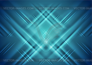 Tech blue diagonal stripes abstract background - vector clip art