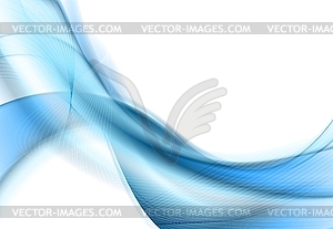 Abstract soft blurred blue waves - vector image