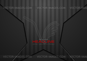 Abstract black geometric concept striped design - vector clipart