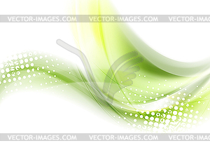 Abstract green waves background - vector clipart