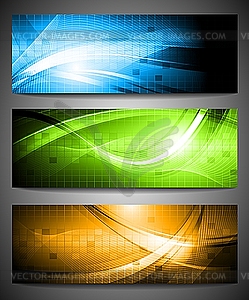 Set of vibrant banners - vector clipart