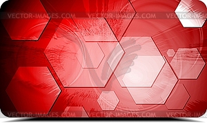 Red tech design - vector image