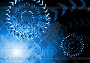 Technical blue design - vector clip art