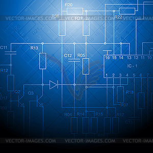 Electrical scheme backdrop - royalty-free vector clipart