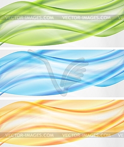 Set of waves banners - vector clipart