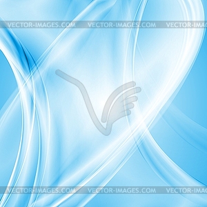 Bright blue waves design - vector image