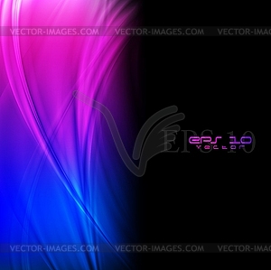 Vibrant neon waves - vector clip art