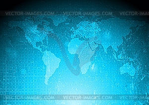 Abstract design with world map - vector clip art