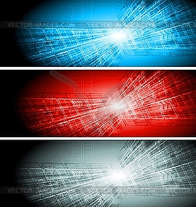 Technology banners collection - vector EPS clipart