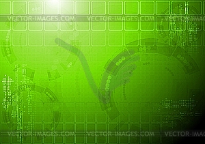 Hi-tech green background - vector clip art