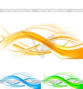 Абстрактные волнистые фоны - векторизованное изображение клипарта