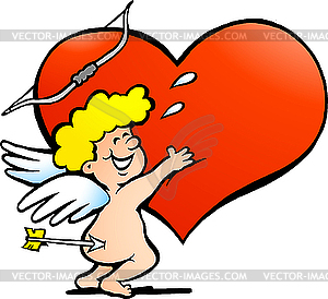 Happy Amor Angel Boy  - vector clipart