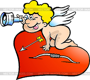 Amor Angel Boy looking for - royalty-free vector image