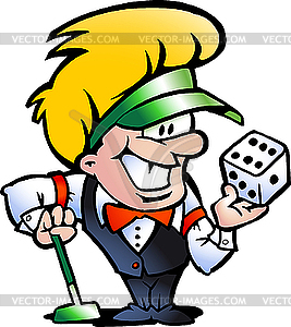 Casino Croupier - vector clipart