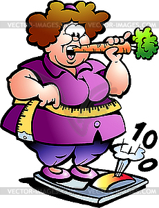 Fat Lady  - vector EPS clipart