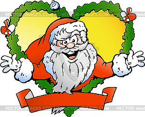 Welcoming Santa Claus  - vector clip art