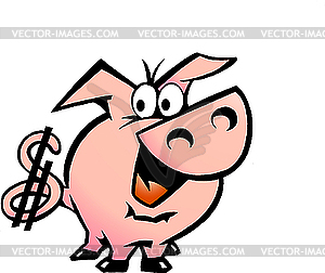 Dollar Pig - vector clip art