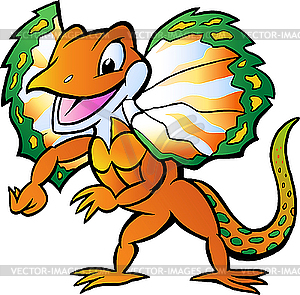 Lizard in colorful splendor - vector clipart