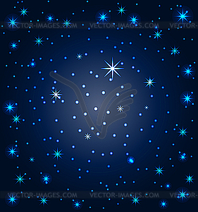 Night sky with stars - vector clip art