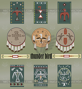 Native Americans thunder bird - vector image