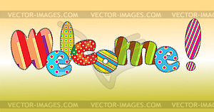 Text welcome - vector clipart