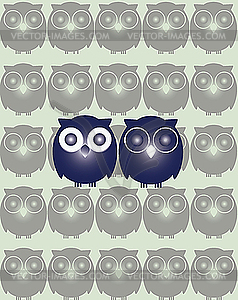 Owls - vector image