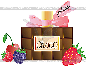 Chocolate flavor - vector image