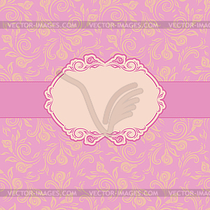 Template frame design for greeting card  - vector clip art