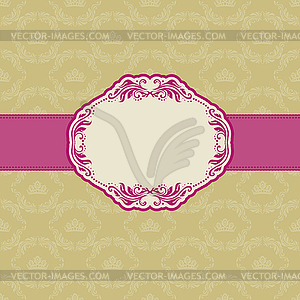 Template frame design for greeting card  - vector clipart