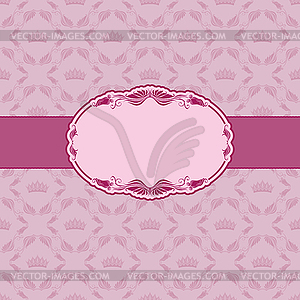 Template frame design for greeting card  - vector image