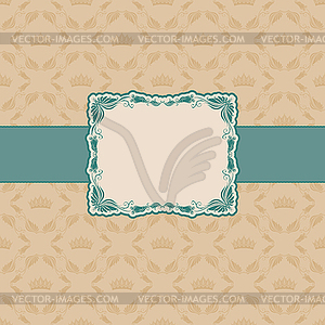 Template frame design for greeting card  - vector clipart