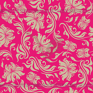 Seamless floral pattern - royalty-free vector image