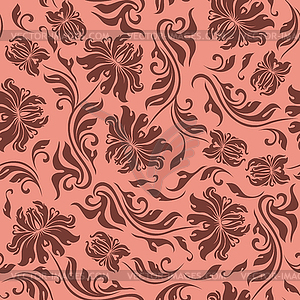Seamless floral pattern - vector clip art