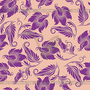 Seamless floral pattern - vector clip art