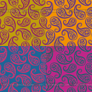 Seamless pattern - paisley - vector clipart