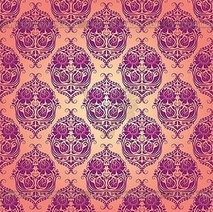 Damask seamless floral pattern - vector clipart