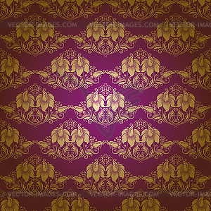 Damask seamless floral pattern - vector image