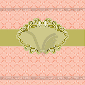 Template frame design for greeting card - vector clip art