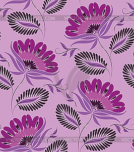 Seamless flower pattern - vector clip art