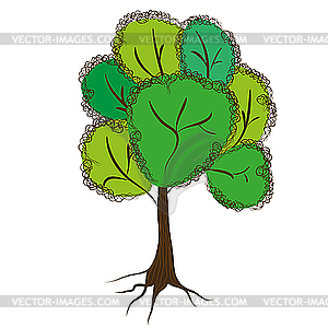 Green tree - vector image