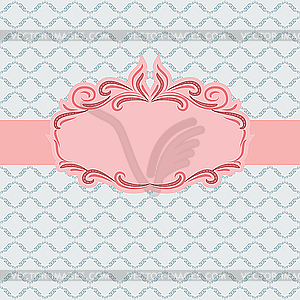 Frame design for greeting card - vector clip art