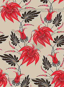 Seamless flower pattern - vector image