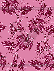 Seamless floral pattern - vector clipart