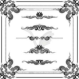 Decorative frame with ornaments - vector clipart