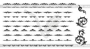 Horizontal decorative elements - vector image