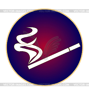 Логотип сигарета с дымом - иллюстрация в векторном формате